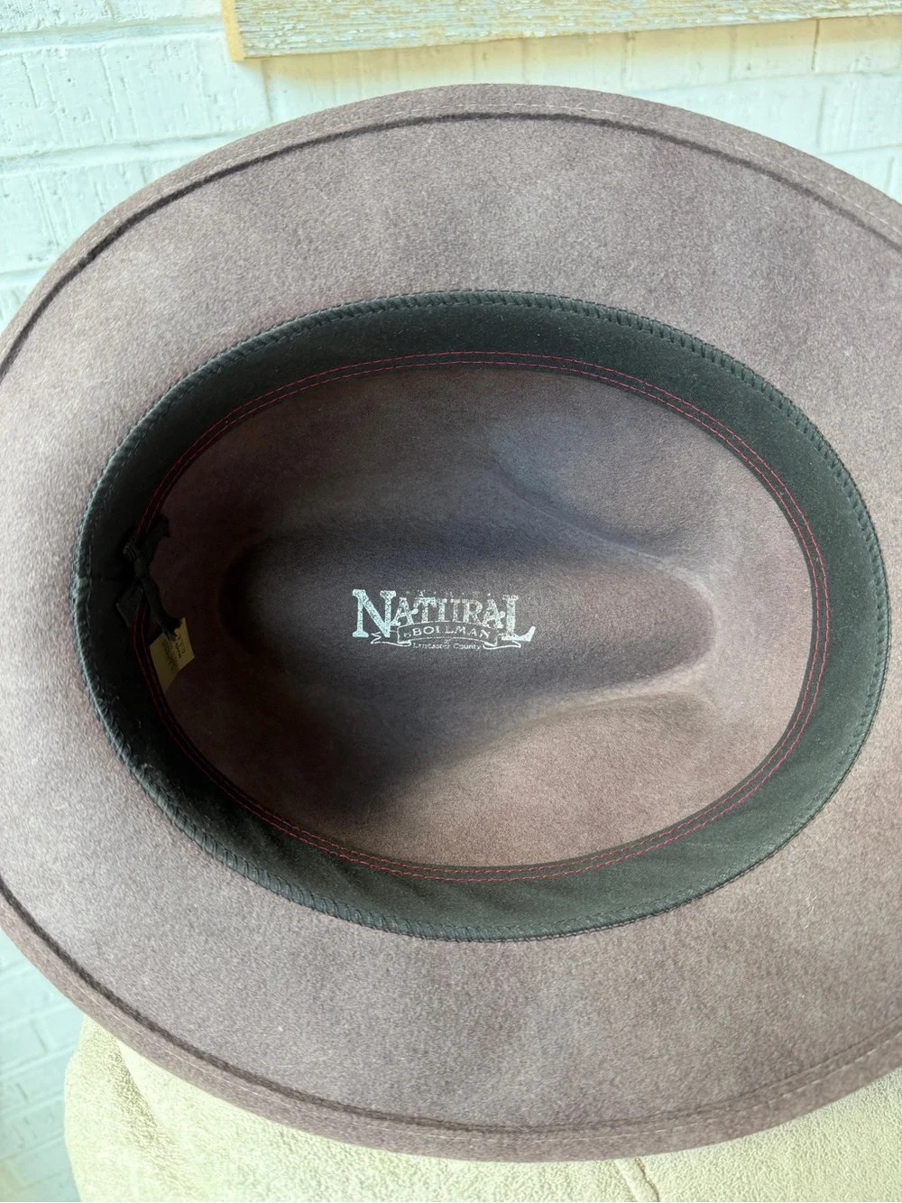 The Natural by Bollman 100% Wool Fedora • USA • Large. BR